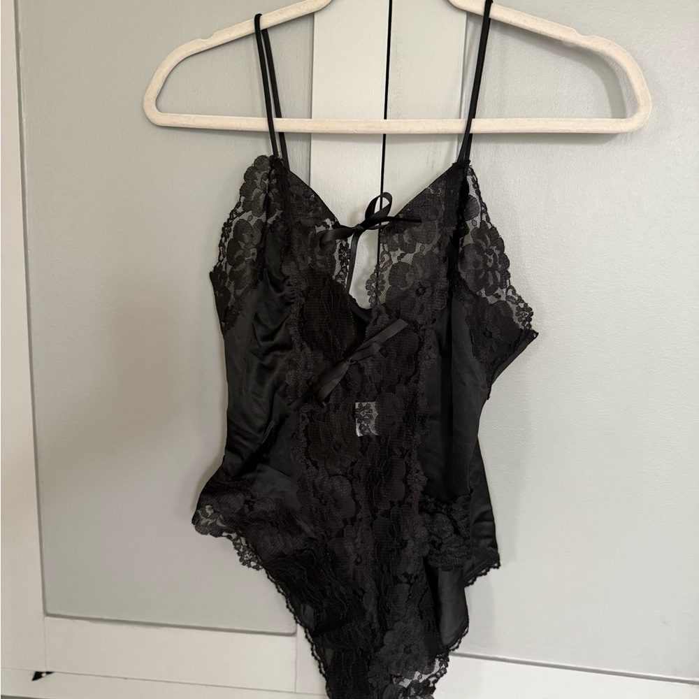 Vintage Black Lace Bodysuit
